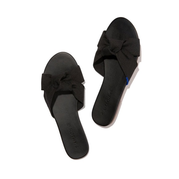 Rothy’s The Knot Black Slide sandal size 8.5 EUC - Picture 2 of 7